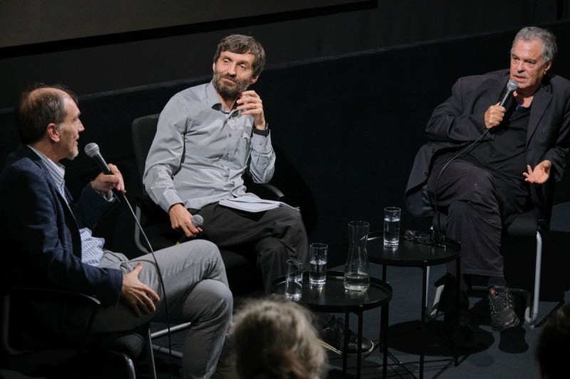 Domagoj Akrap, Jurij Meden, Amos Gitai (Foto: ÖFM © Eszter Kondor)