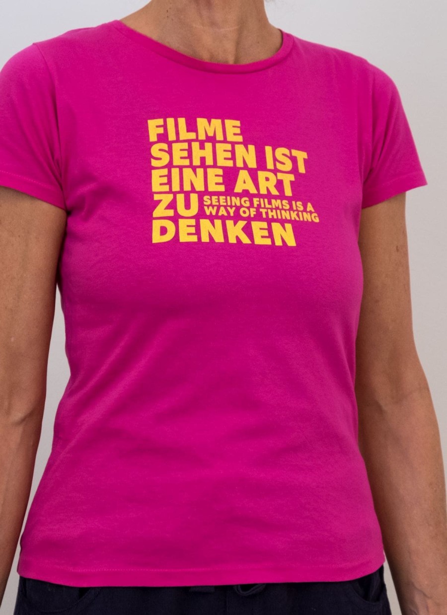 T-Shirt (Magenta / mit Amos Vogel Zitat)