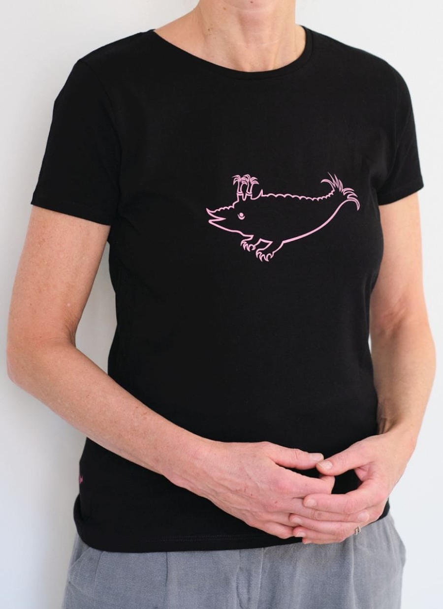 T-Shirt Schwarz / Zyphius pink (Kontur)