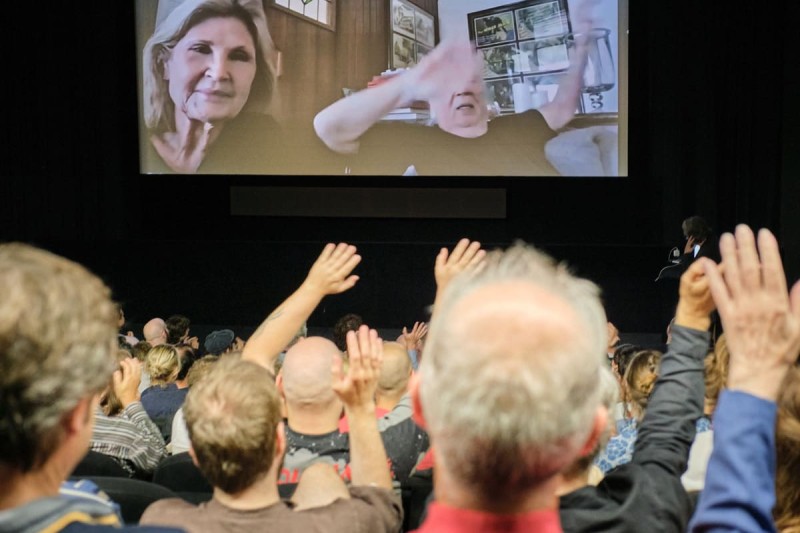 Sandy King Carpenter und John Carpenter via Zoom (Foto: ÖFM © Eszter Kondor)