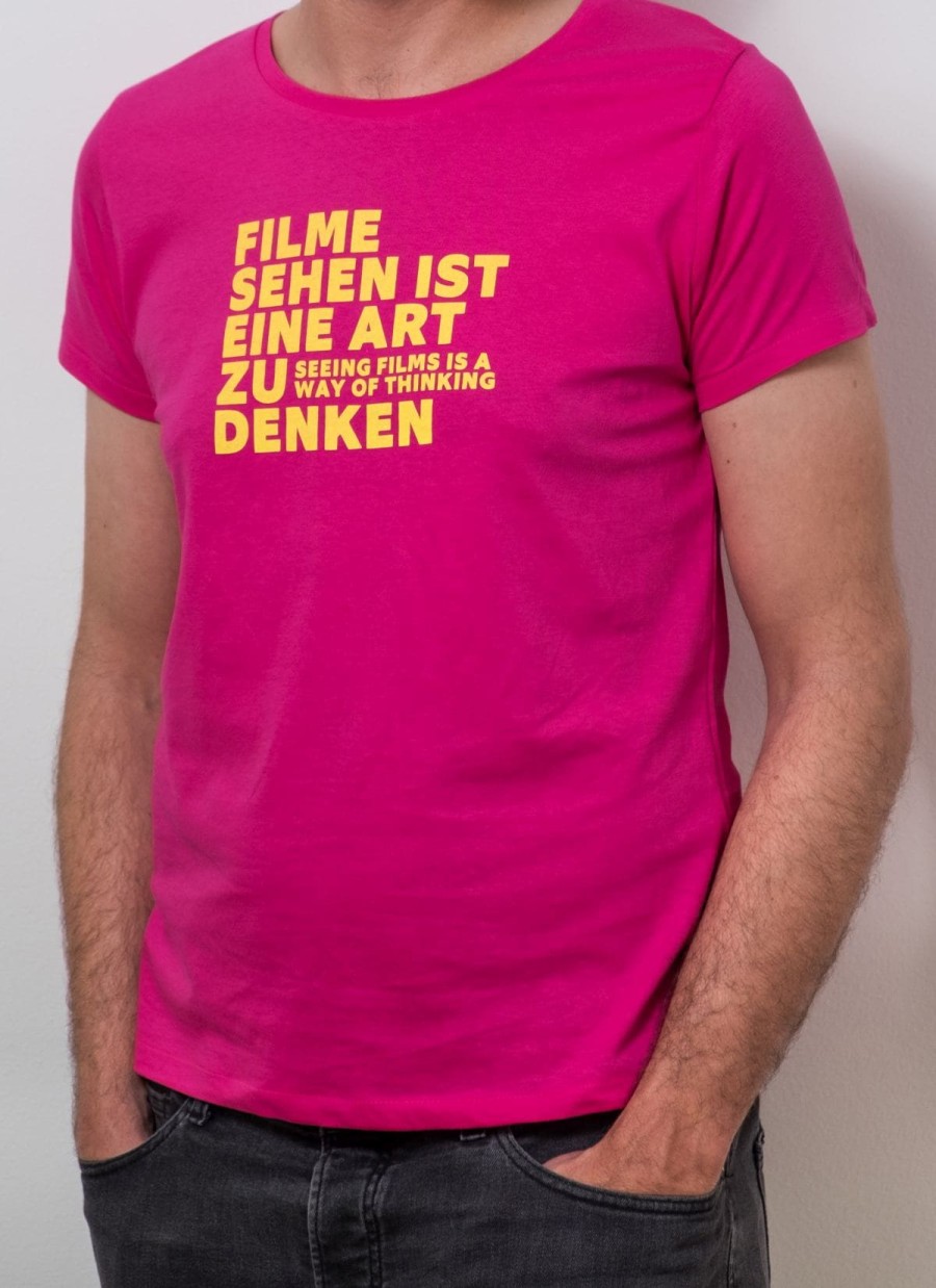 T-Shirt (Magenta / mit Amos Vogel Zitat)