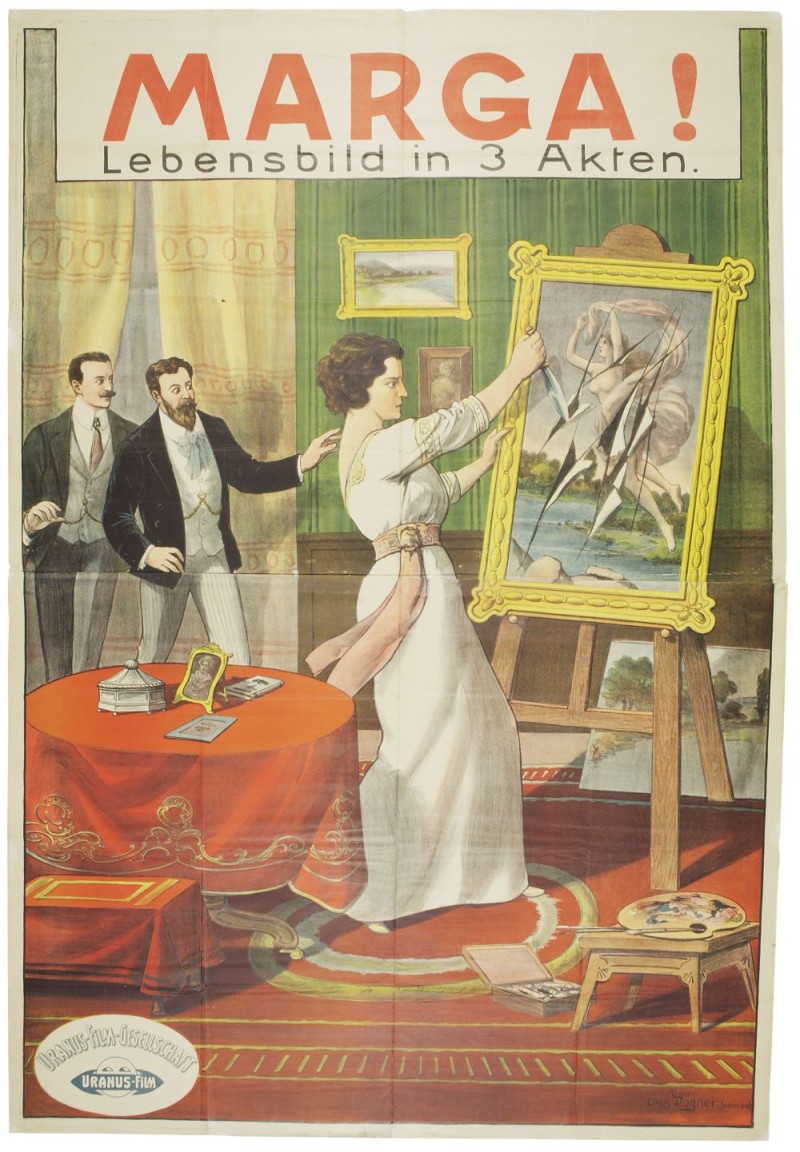 Louis Wagner, zweiteiliges Plakat zu "Marga", 1913, Danny Kaden (Design: Louis Wagner)