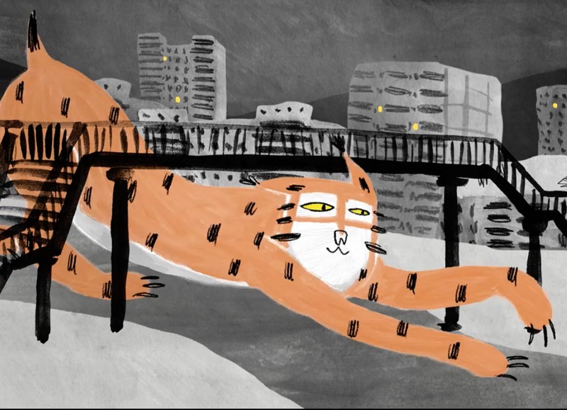 Ein Luchs in der Stadt (Un lynx dans la ville), 2019, Nina Bisiarina