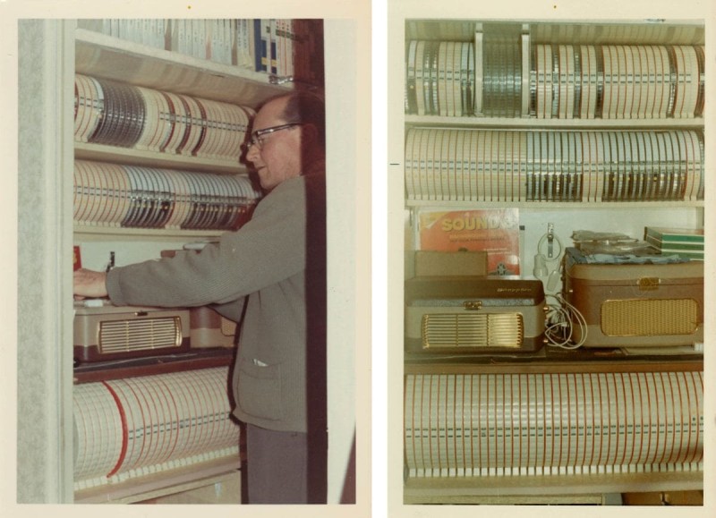 Charel mit seiner Filmsammlung, Wien, 1969 (Fotoabzug, privat)