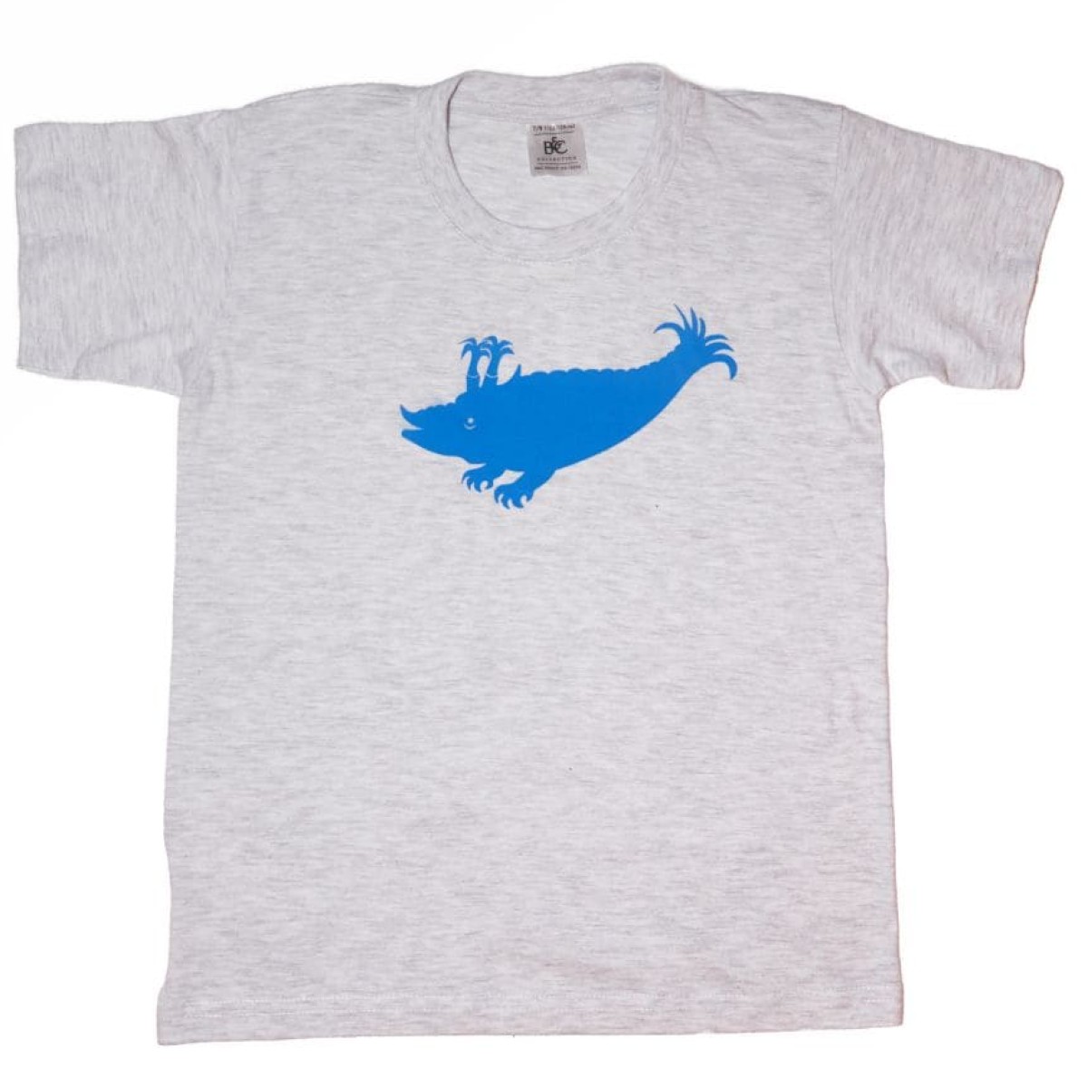 Kinder-Shirt grau (Zyphius blau gefüllt)