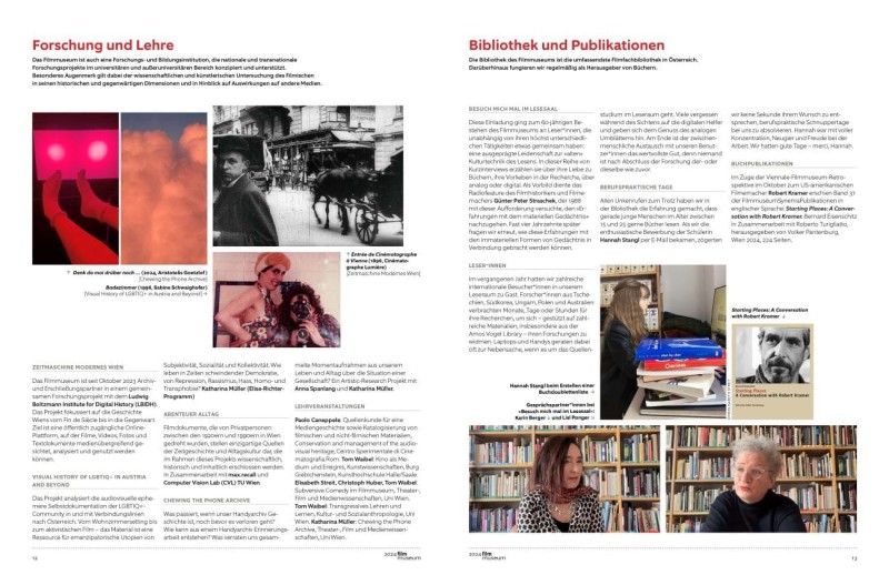 Doppelseite aus dem Jahresbericht 2024