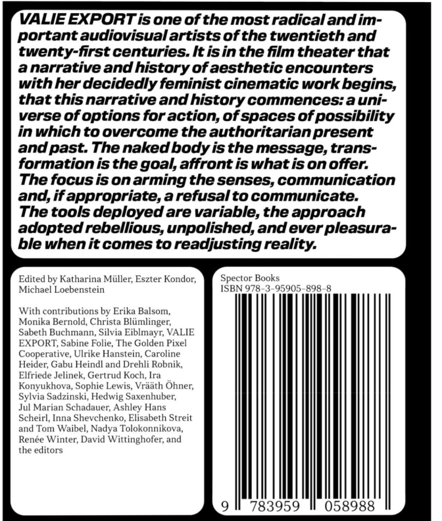 Backcover How to Do Things with VALIE EXPORT