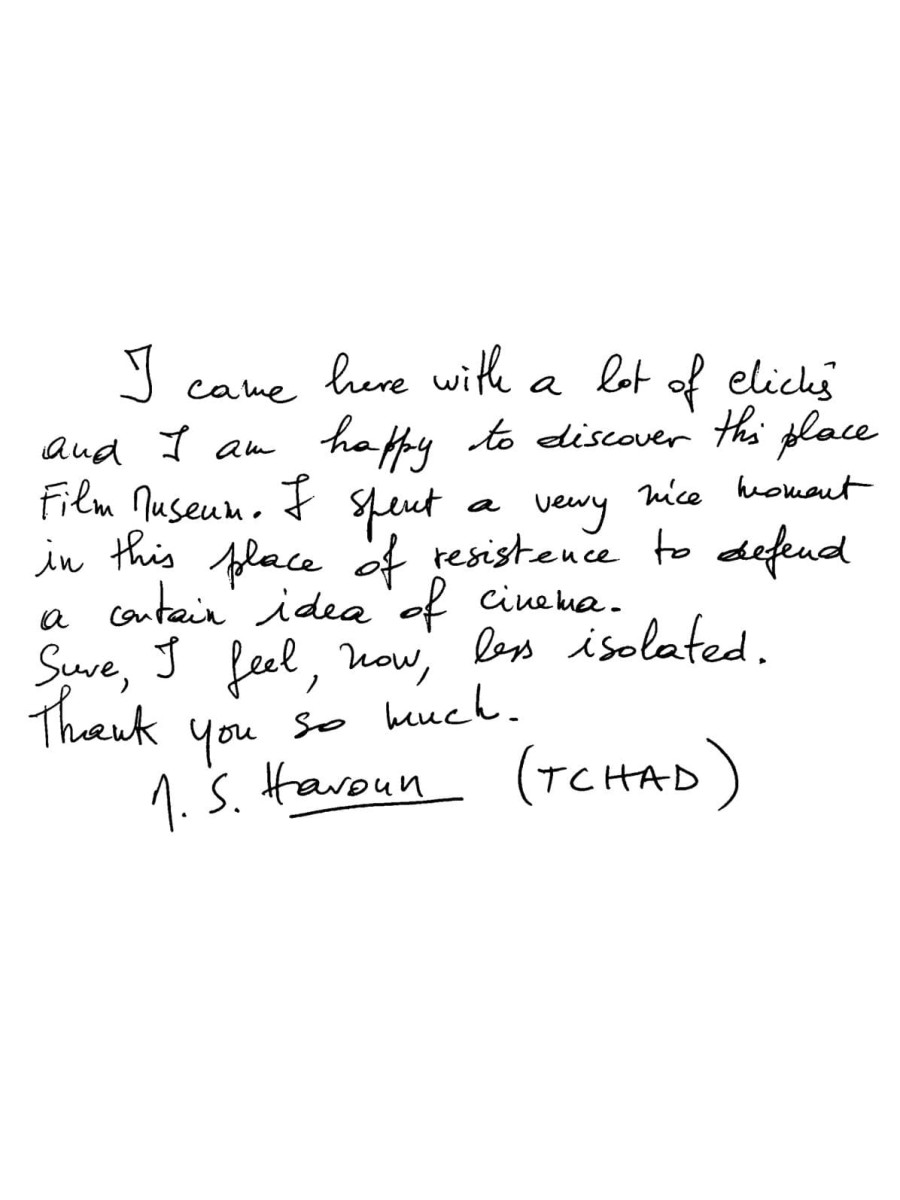 Mahamat-Saleh Haroun (Gästebucheintrag 2006)