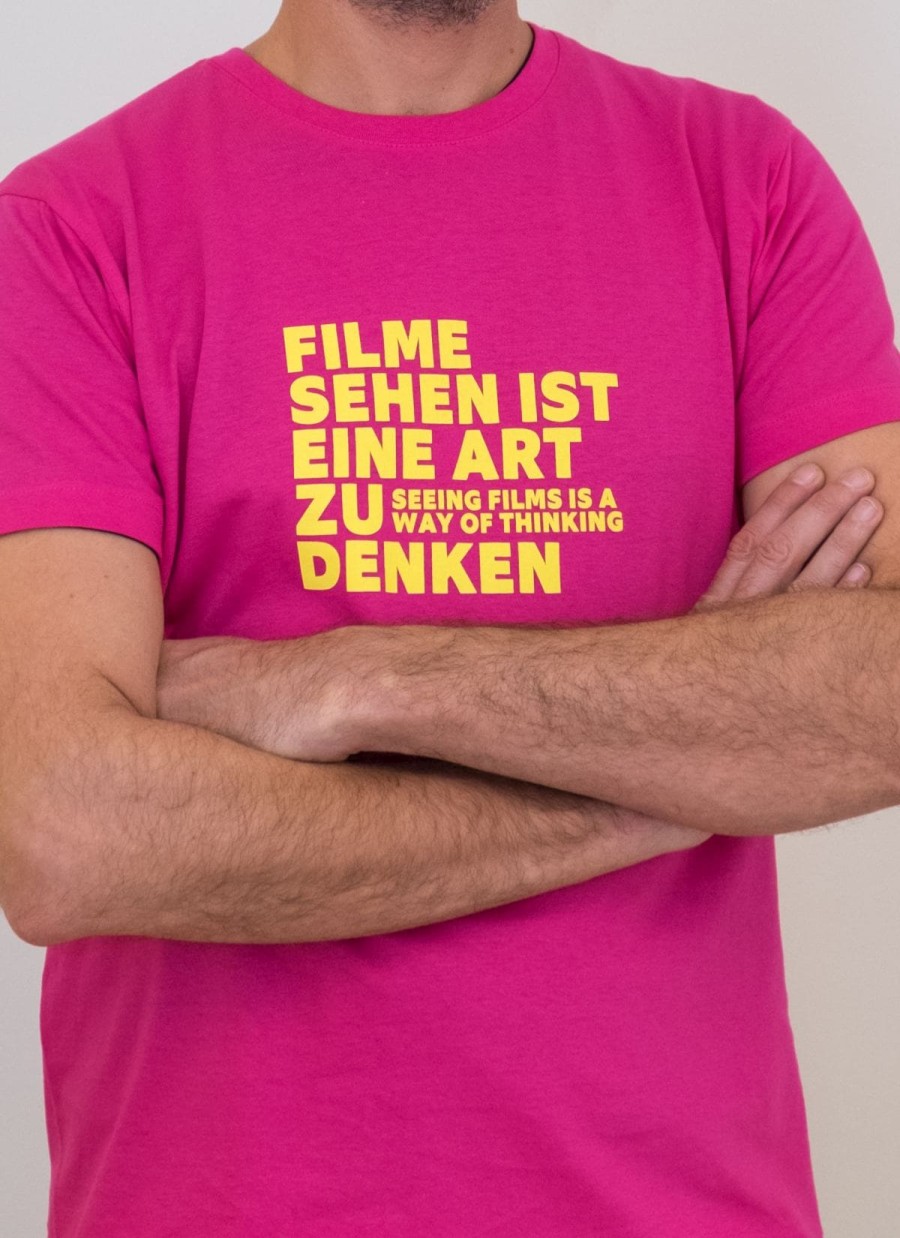 T-Shirt (Magenta / mit Amos Vogel Zitat)