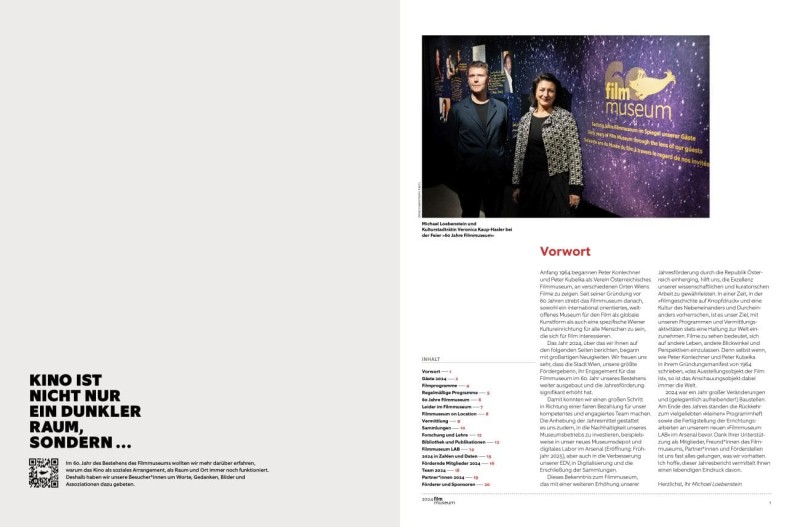 Doppelseite aus dem Jahresbericht 2024