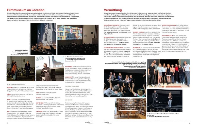 Doppelseite aus dem Jahresbericht 2024