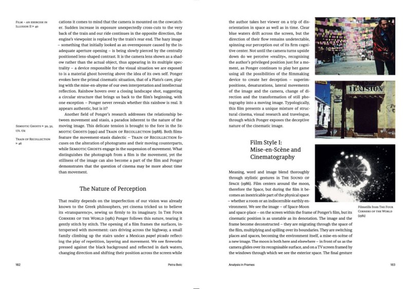 Doppelseite aus dem Buch Lisl Ponger: Semiotische Geister / Semiotic Ghosts