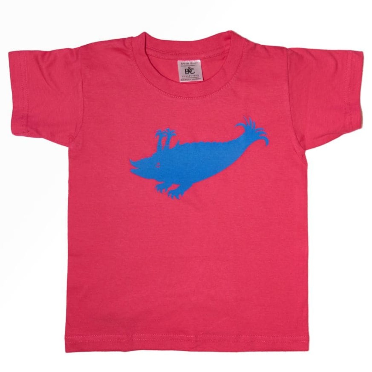 Kinder-Shirt magenta (Zyphius blau gefüllt)