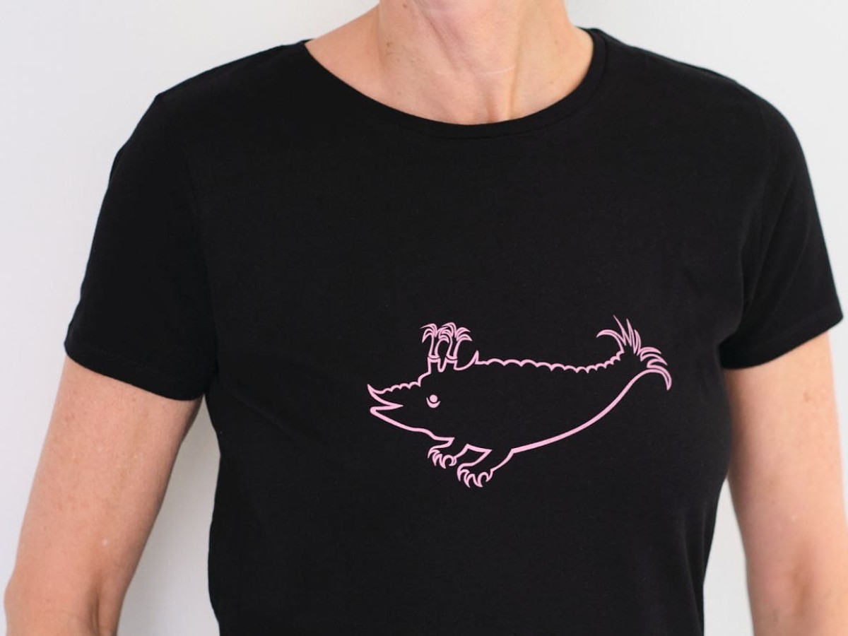 T-Shirt Schwarz / Zyphius pink (Kontur)