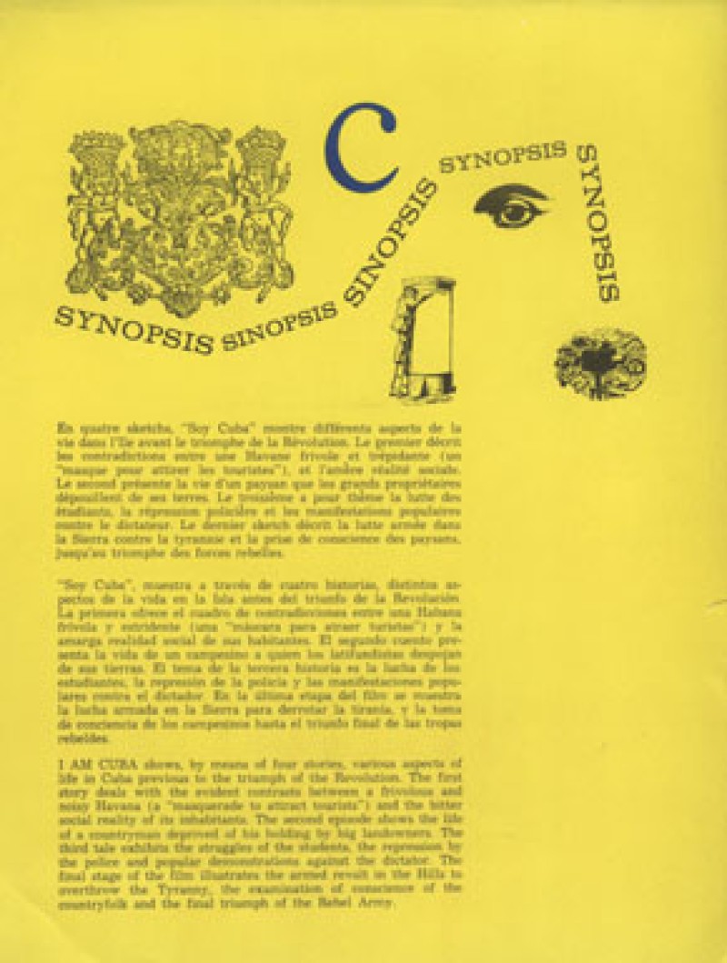 Werbematerial zu "Soy Cuba" von Michail Kalatozov (1964)