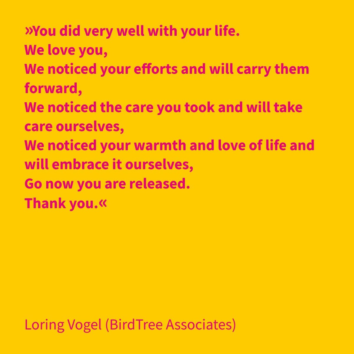 Loring Vogel (BirdTree Associates)