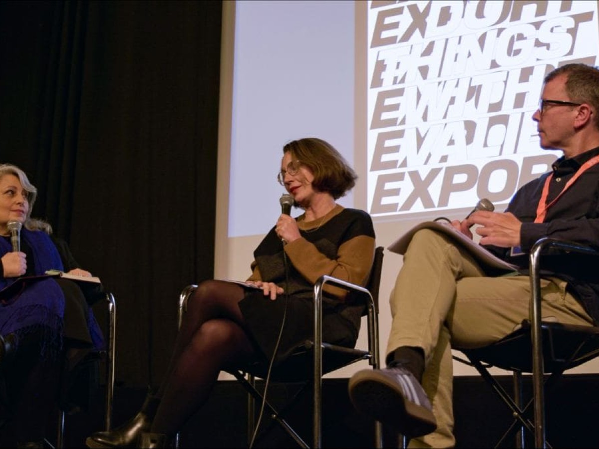 Elena Gorfinkel, Erika Balsom, Michael Loebenstein in London, Mai 2025 (Foto: Open City Documentary Festival / Hanwen Zheng)