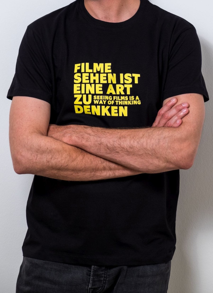 T-Shirt (Schwarz mit Amos Vogel Zitat)