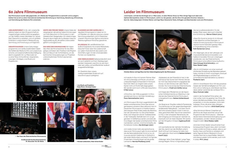 Doppelseite aus dem Jahresbericht 2024