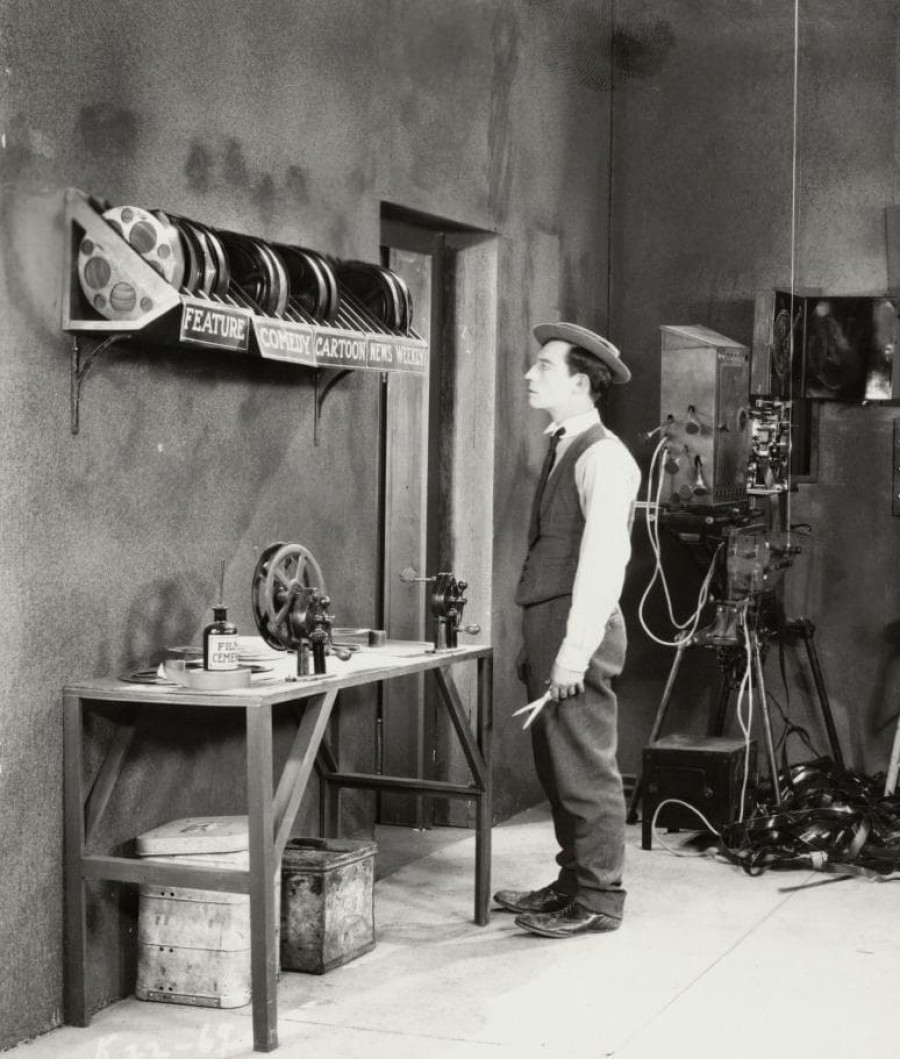 Sherlock Jr., 1924, Buster Keaton und Roscoe 