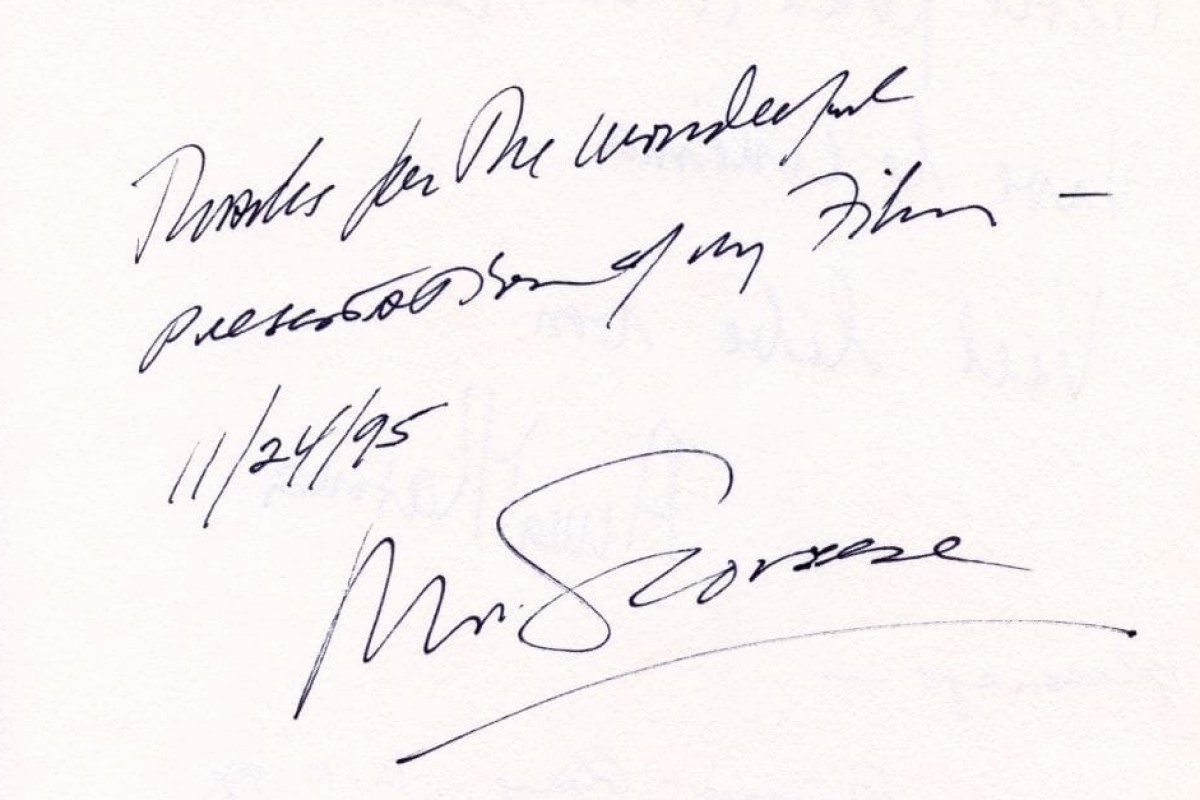 Martin Scorsese (Gästebucheintrag 1995)