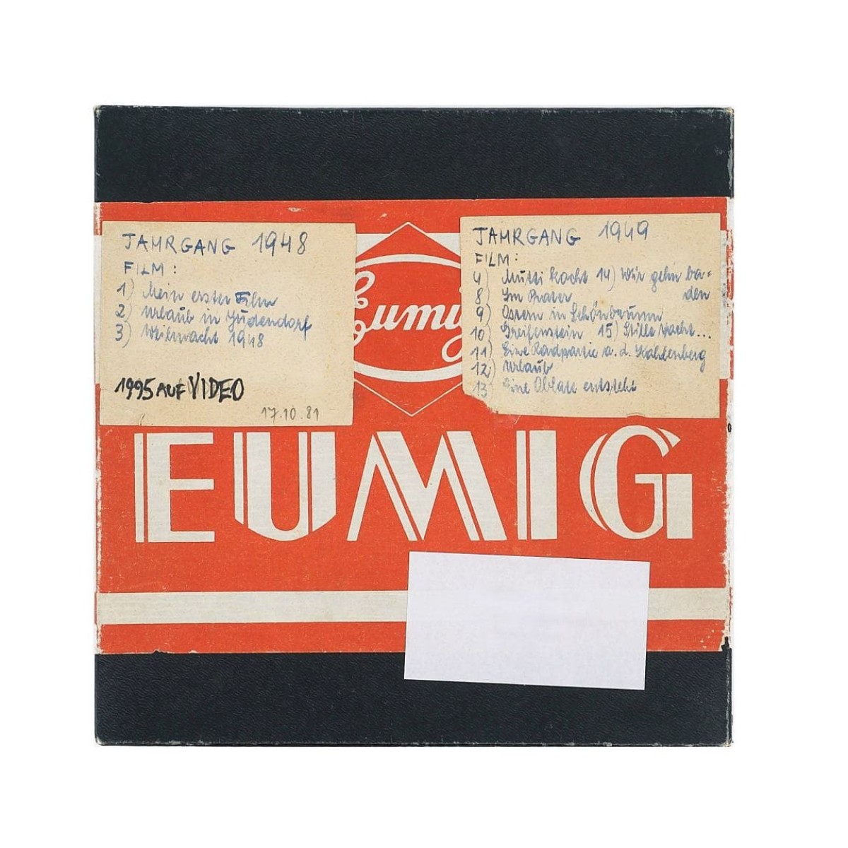 Filmschachtel zu Jahrgang 1948, nach 1949 (Sammlung Wolfgang Kosian, Österreichisches Filmmuseum) 