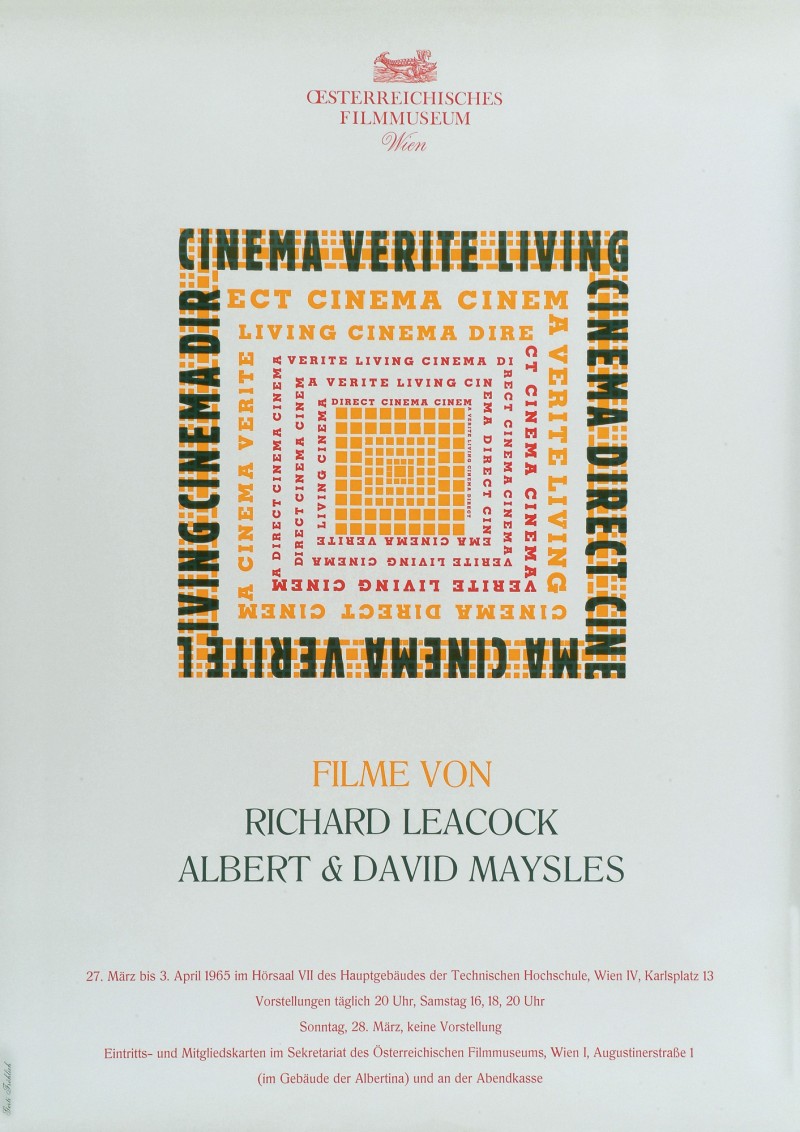 Plakat März / April 1965 (Gestaltung und Idee: Gertie Fröhlich)