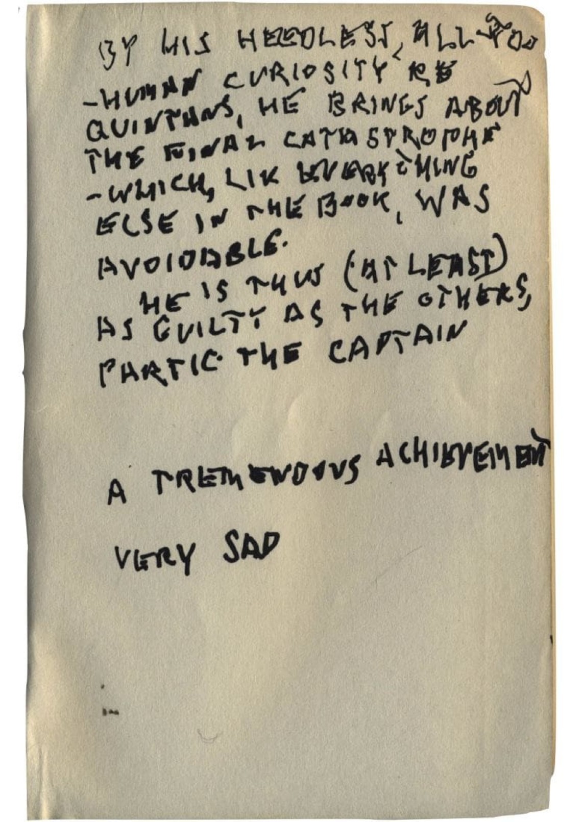 Fiasko von Stanislaw Lem, Annotation von Amos Vogel